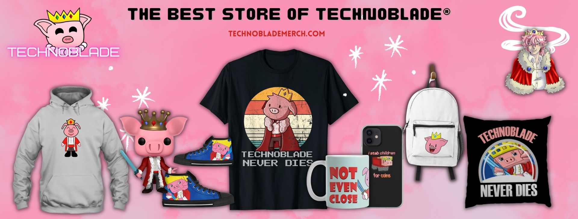 Technoblade Merch Techno Blade Logo Poster for Sale by SamibShop